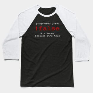Programmer joke Baseball T-Shirt